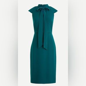 J.Crew green cap sleeve crepe 365 dress size 2 NWT